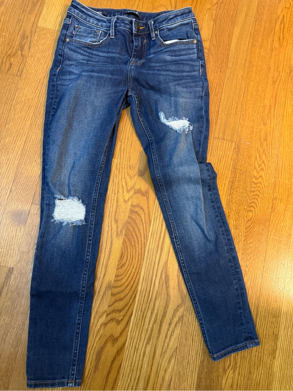 Vigoss Dark Blue Distressed Skinny Jeans